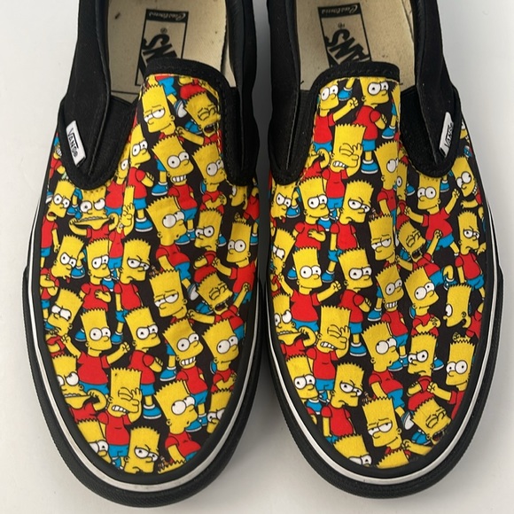 VANS x Custom The Simpsons Bart Slip-On Size Men’s 8.5 Women’s 10 - Picture 2 of 7